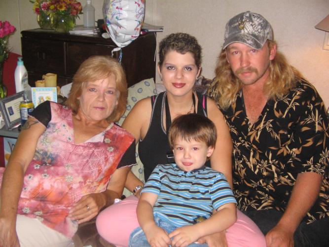 Jackie, her husband tony, son Anthony amd mother in law, Becky